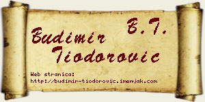 Budimir Tiodorović vizit kartica
